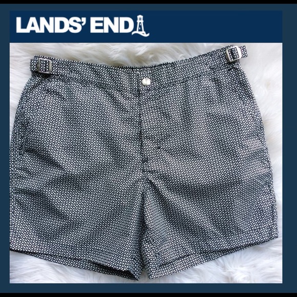 Lands' End Other - NWOT LANDS’ END Men’s Geo Print Swim Trunks